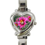 flowers-and-bumblebee-medium Heart Italian Charm Watch