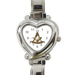 FreeMasonSymbol Heart Italian Charm Watch