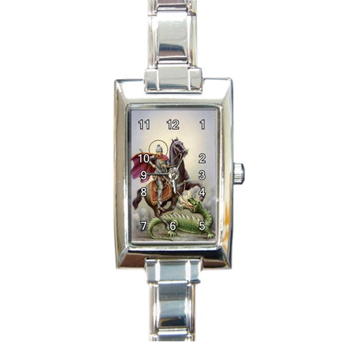 Georgetyy Rectangular Italian Charm Watch from ArtsNow.com Front