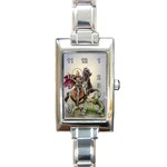 Georgetyy Rectangular Italian Charm Watch