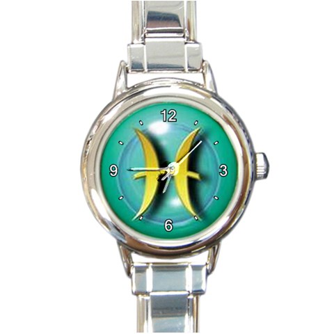 CALUK91G Round Italian Charm Watch from ArtsNow.com Front