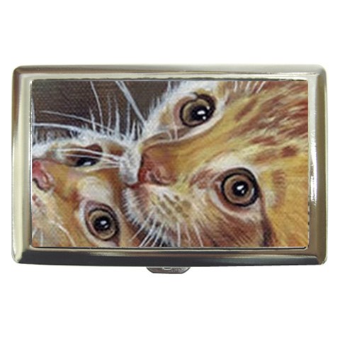 two_cats_closeup Cigarette Money Case from ArtsNow.com Front