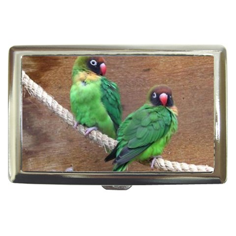 Love~birds~6 Cigarette Money Case from ArtsNow.com Front