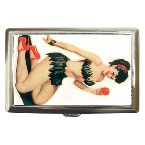 applepinupdecal Cigarette Money Case from ArtsNow.com Front