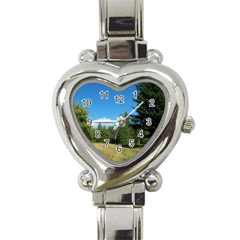 land2 Heart Italian Charm Watch from ArtsNow.com Front