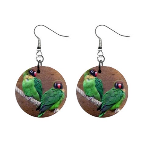 birds 1  Button Earrings from ArtsNow.com Front