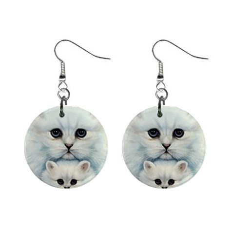 puppies 1  Button Earrings from ArtsNow.com Front