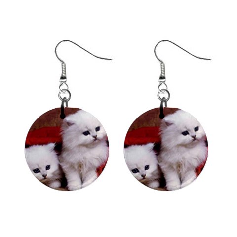 puppies 1  Button Earrings from ArtsNow.com Front