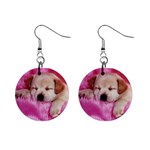 puppies 1  Button Earrings