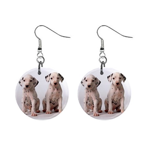 puppies 1  Button Earrings from ArtsNow.com Front