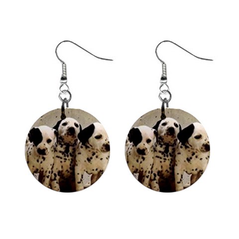 puppies 1  Button Earrings from ArtsNow.com Front