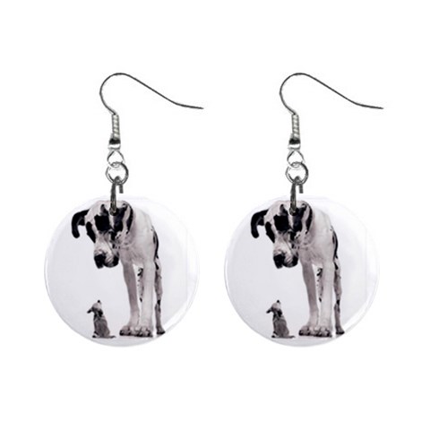 puppies 1  Button Earrings from ArtsNow.com Front