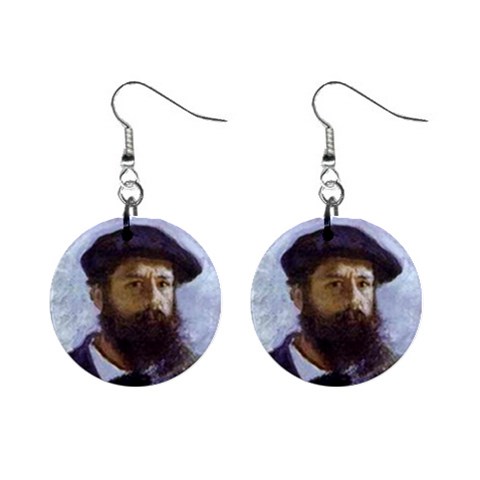 fine paintings 1  Button Earrings from ArtsNow.com Front