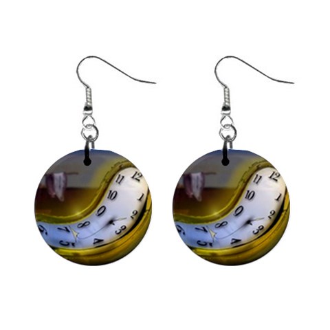 fine paintings 1  Button Earrings from ArtsNow.com Front