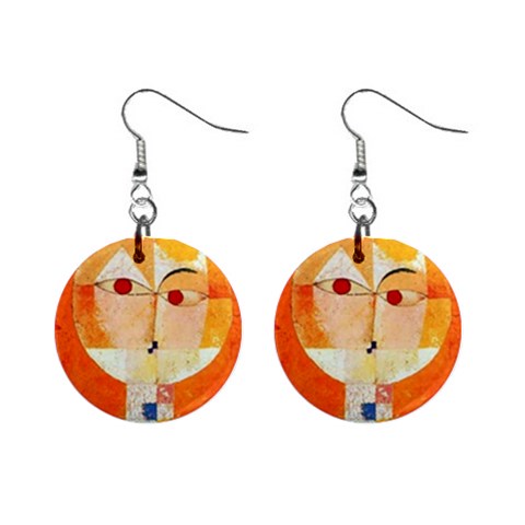 fine paintings 1  Button Earrings from ArtsNow.com Front