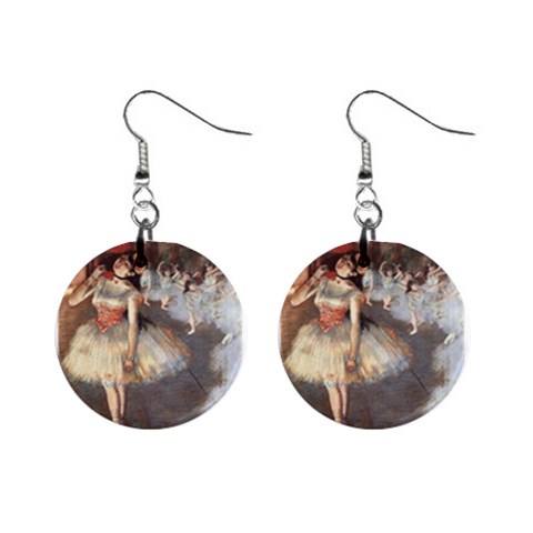 fine paintings 1  Button Earrings from ArtsNow.com Front