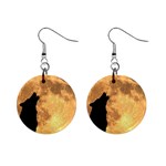 Wolf-Moon 1  Button Earrings