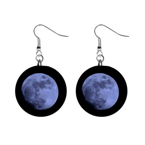 moon4 1  Button Earrings from ArtsNow.com Front