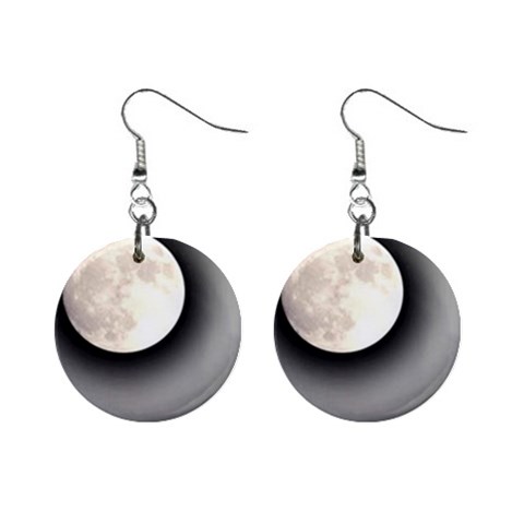 moon5 1  Button Earrings from ArtsNow.com Front