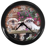 Tibetan Terriers Wall Clock (Black)