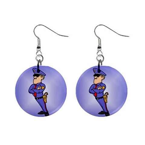 cartoons 1  Button Earrings from ArtsNow.com Front