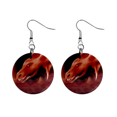 dragons 1  Button Earrings from ArtsNow.com Front