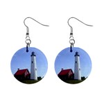 lighthouses 1  Button Earrings