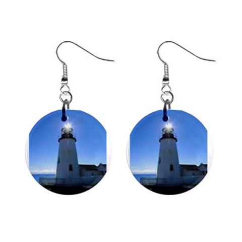 lighthouses 1  Button Earrings from ArtsNow.com Front