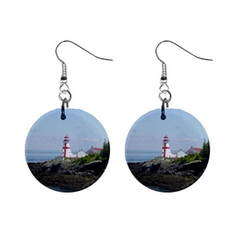 lighthouses 1  Button Earrings from ArtsNow.com Front