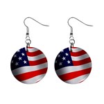 usflag_med 1  Button Earrings