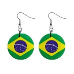 Brazil 1  Button Earrings