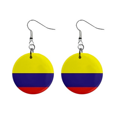 Colombia 1  Button Earrings from ArtsNow.com Front