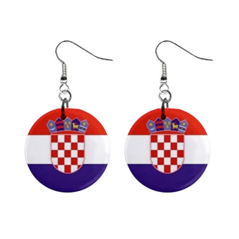 CROATIA 1  Button Earrings from ArtsNow.com Front