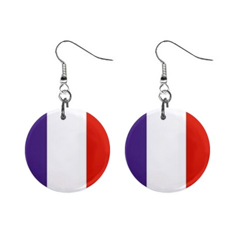 France 1  Button Earrings from ArtsNow.com Front