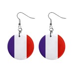 France 1  Button Earrings