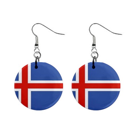 Iceland 1  Button Earrings from ArtsNow.com Front