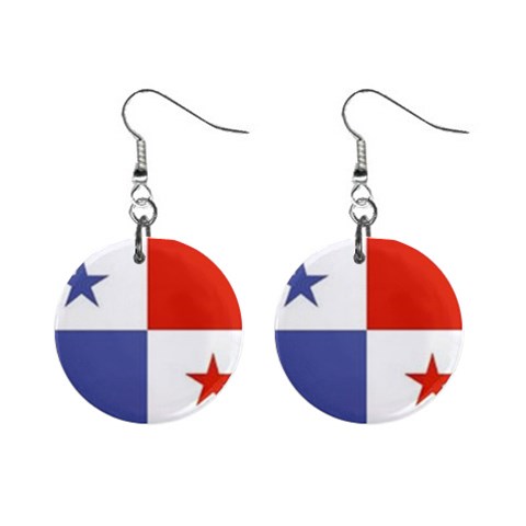 panama 1  Button Earrings from ArtsNow.com Front