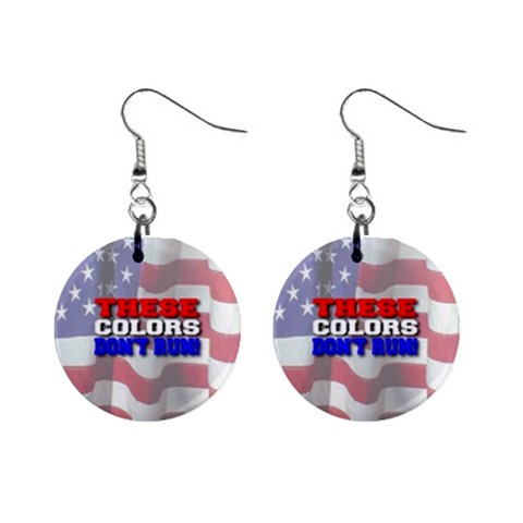 patriotic 1  Button Earrings from ArtsNow.com Front