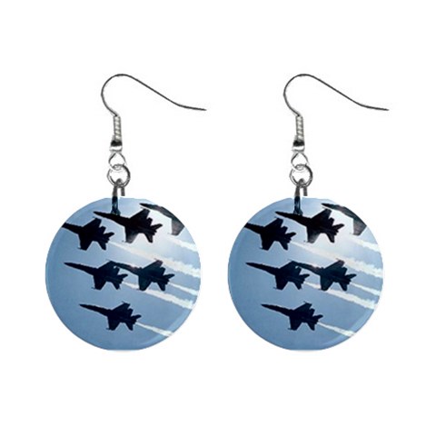 patriotic 1  Button Earrings from ArtsNow.com Front