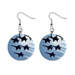 patriotic 1  Button Earrings