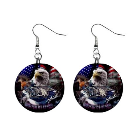 patriotic 1  Button Earrings from ArtsNow.com Front