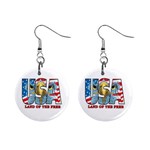 patriotic 1  Button Earrings