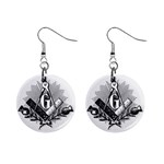 masonic symbols 1  Button Earrings