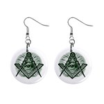 masonic symbols 1  Button Earrings