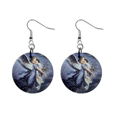 religious 1  Button Earrings from ArtsNow.com Front