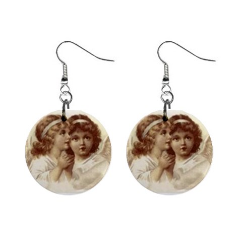 religious 1  Button Earrings from ArtsNow.com Front