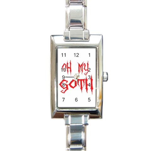 Oh My Goth Rectangular Italian Charm Watch from ArtsNow.com Front