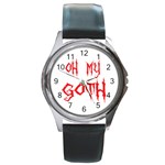 Oh My Goth Round Metal Watch