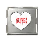 Suffer Mega Link Heart Italian Charm (18mm)