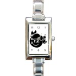 Dark Little Girl Rectangular Italian Charm Watch